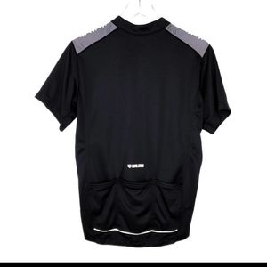 Pearl Izumi Select Cycling Biking Jersey M Black Gray Short Sleeve Mock Neck